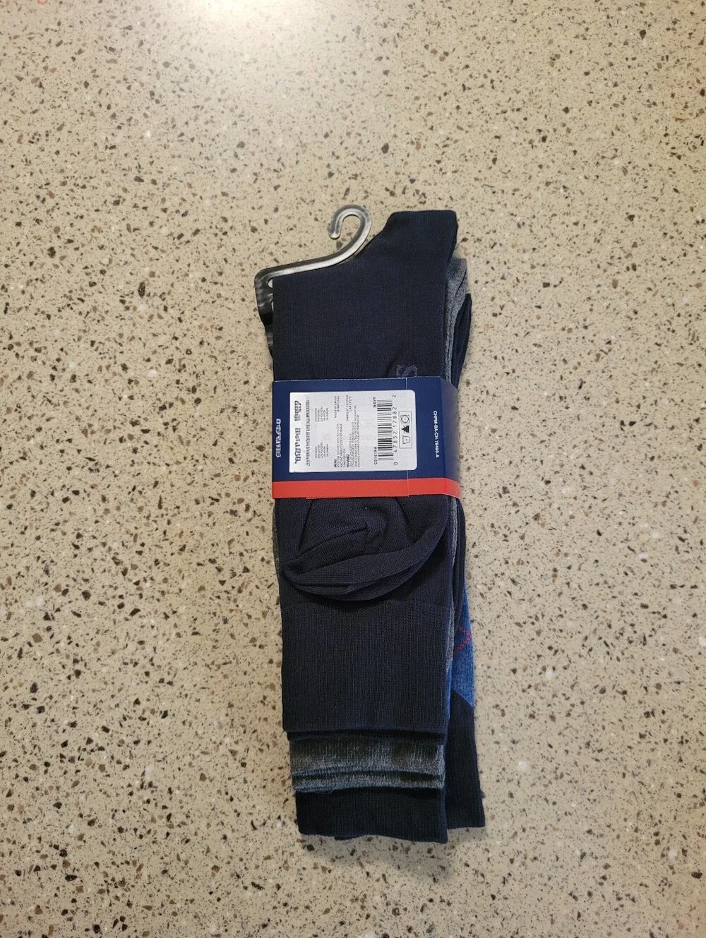 3-Pair Chaps Mens Combed Cotton Premium Dress Socks Double Comfort Cuff OSFM